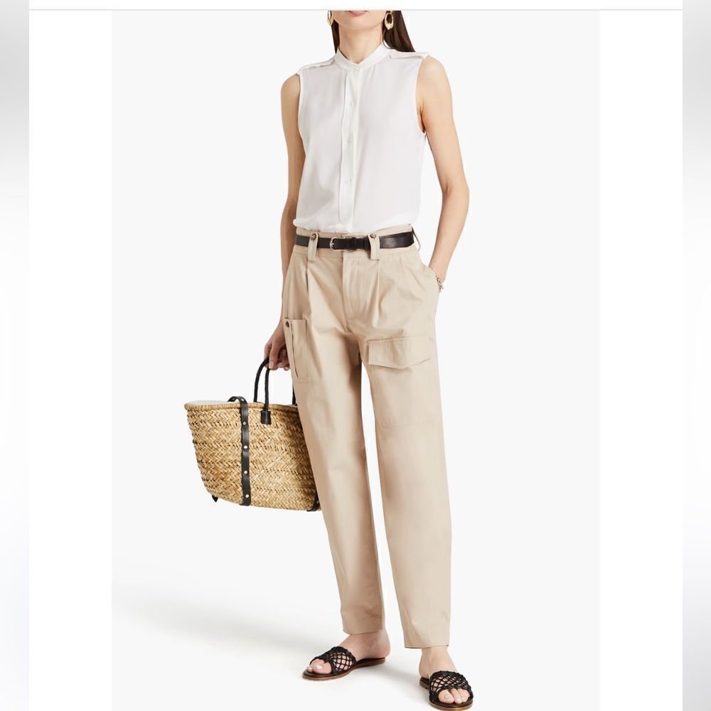 NEW DOLCE & GABBANA Cotton tapered high waisted pants size 38